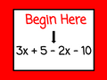 Holidays Version - Combining Like Terms Race