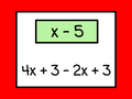 Holidays Version - Combining Like Terms Race