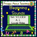 Beginning Sounds Google Slides Bundle: Sets 1-5