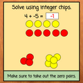 Integers - Adding with Integer Chips
