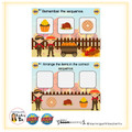 Visual Sequential Memory Thanksgiving Interactive Boom Cards