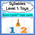 Syllables Level 1: Toys Deck 1 & 2 Syllable Words Boom Cards™