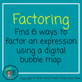 Factoring Expressions Bubble Map - Digital