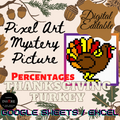 DIGITAL Spaceman, Owl, Kitty, Turkey - Math Pixel Art Mystery Picture EDITABLE