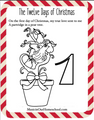 Christmas Song Lyric Sheets with 12 Days Coloring Pages