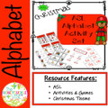 Cover for ASL Christmas Alphabet Cards