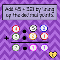 Decimals - Adding and Subtracting with Kelly's Number Chips