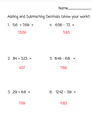 Decimals - Adding and Subtracting with Kelly's Number Chips