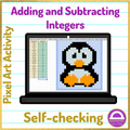 Adding and Subtracting Integers Pixel Art Activity Google Sheets