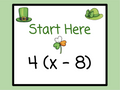 St. Patrick's Day Version - Distributive Property Race - Digital and Printable