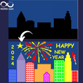 New Year's 2024 One & Two Step Equations Math Pixel Art Mystery Picture EDITABLE