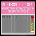 Montessori Digital Place Value in Decimal Fractions | PowerPoint Presentations