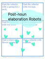 Post-noun Elaboration: Robots