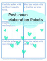 Post-noun Elaboration: Robots