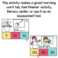 Ending Syllables Clip Cards in Spanish-La Sílaba Final