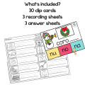 Ending Syllables Clip Cards in Spanish-La Sílaba Final