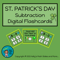 St. Patrick's Day - Subtraction Flashcards - Digital