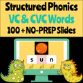 Structured Phonics Blending Board for VC and CVC with Continuant Sounds (Remote Ready Resource)