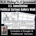 U.S. Government | Constitution | Political Cartoon Gallery Walk Activity | Articles I-3