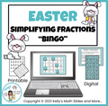 Easter Version - Fractions Bingo  - Digital