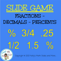 Fractions Decimals Percentages Conversion Slide Game