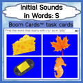Initial Sounds in Words: S Deck - Boom Cards™