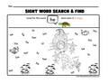 Sight Word Search and Find Activity Pages