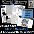 World History | Middle Ages: Life in a Monastery | Document Based Activity
