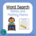 Ratios and Plotting Points Word Search - Digital