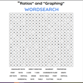 Ratios and Plotting Points Word Search - Digital