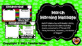 Math Problem a Day Third Grade March Editable Morning Message Solve It