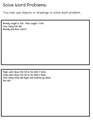 Word Problems Worksheet