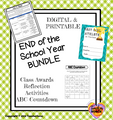 End of the Year Countdown, Reflection Fun & Class Awards Bundle