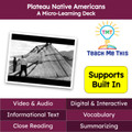 Plateau Native Americans Informational Text Reading Passage and Activities