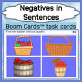 Negatives in Sentences - Autumn Level Two - Boom Cards™