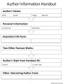 Author and Text Information Charts