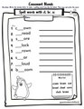 Consonant Blends Worksheet