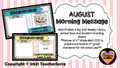 August Editable Morning Message (Math Solve It's)