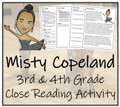 Misty Copeland Close Reading Activity | 3rd Grade & 4th Grade