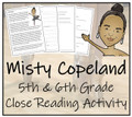 Misty Copeland Close Reading Activity 5th Grade & 6th Grade