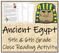 Ancient Egypt Close Reading Activity | 5th Grade & 6th Grade