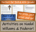 Greatest Tennis Players Close Reading Activity Bundle 3rd & 4th Grade