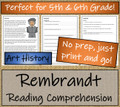 Rembrandt Close Reading Activity | 5th Grade & 6th Grade