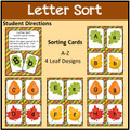 Letter Match with Worksheets Autumn Leaf Theme