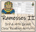 FREE Ramesses II Close Reading Activity | 3rd Grade & 4th Grade