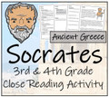 Socrates Close Reading Activity | 3rd Grade & 4th Grade