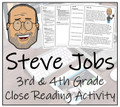 Steve Jobs Close Reading Activity | 3rd Grade & 4th Grade
