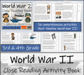 World War 2 Close Reading Activity Book | 3rd Grade & 4th Grade