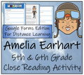 Amelia Earhart Close Reading Activity Digital & Print | 5th Grade & 6th Grade