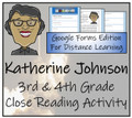 Katherine Johnson Close Reading Activity Digital & Print | 3rd Grade & 4th Grade